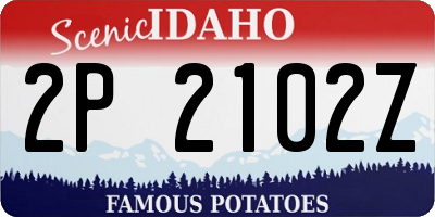 ID license plate 2P2102Z