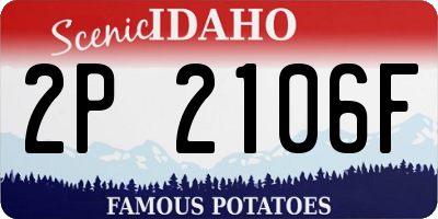 ID license plate 2P2106F