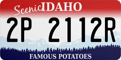 ID license plate 2P2112R