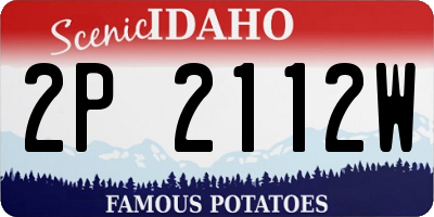 ID license plate 2P2112W
