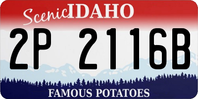 ID license plate 2P2116B