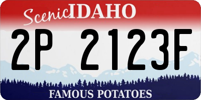 ID license plate 2P2123F