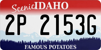 ID license plate 2P2153G