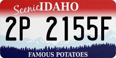 ID license plate 2P2155F