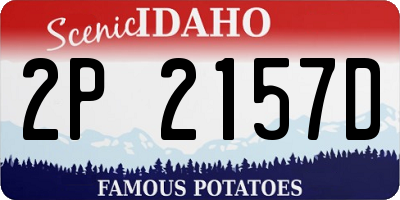 ID license plate 2P2157D