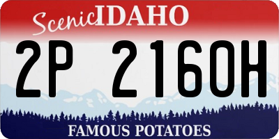 ID license plate 2P2160H