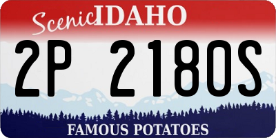 ID license plate 2P2180S