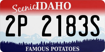 ID license plate 2P2183S