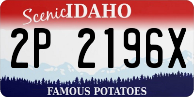 ID license plate 2P2196X