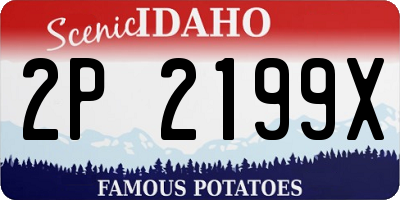 ID license plate 2P2199X