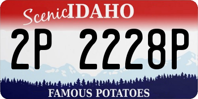 ID license plate 2P2228P