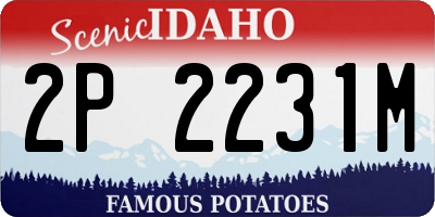 ID license plate 2P2231M