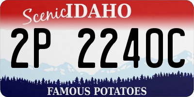 ID license plate 2P2240C