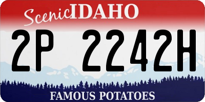 ID license plate 2P2242H