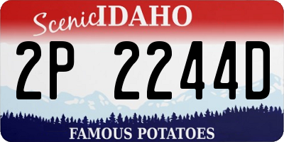 ID license plate 2P2244D
