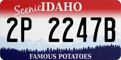 ID license plate 2P2247B