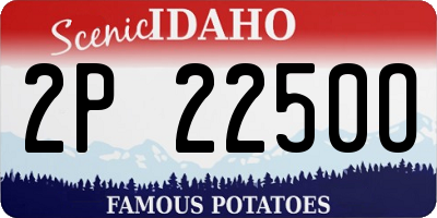ID license plate 2P2250O