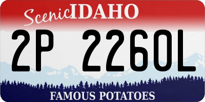 ID license plate 2P2260L
