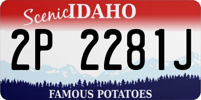ID license plate 2P2281J