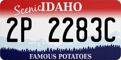 ID license plate 2P2283C