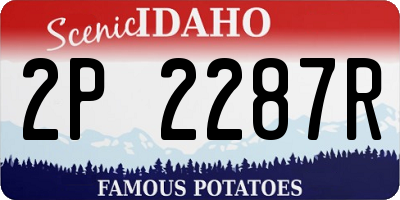 ID license plate 2P2287R