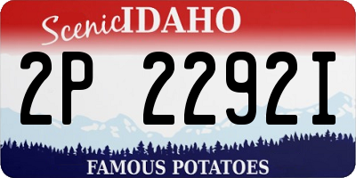 ID license plate 2P2292I