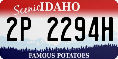 ID license plate 2P2294H
