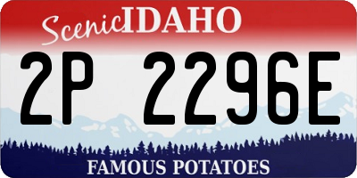 ID license plate 2P2296E