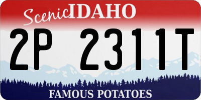 ID license plate 2P2311T