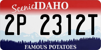 ID license plate 2P2312T