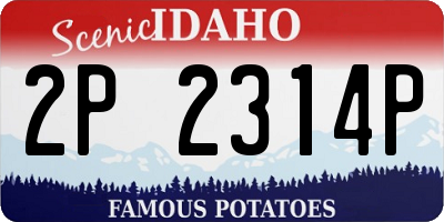 ID license plate 2P2314P