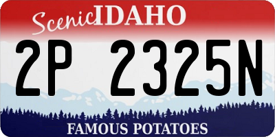 ID license plate 2P2325N