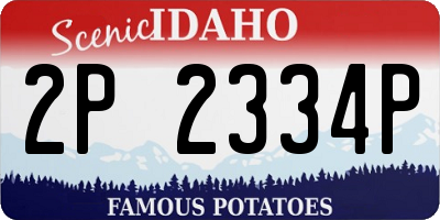 ID license plate 2P2334P