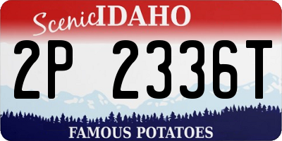 ID license plate 2P2336T