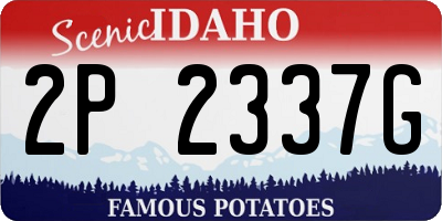 ID license plate 2P2337G