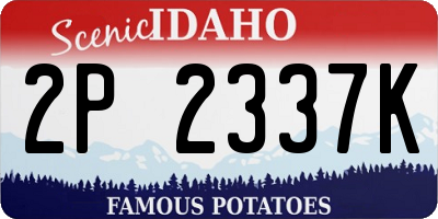 ID license plate 2P2337K