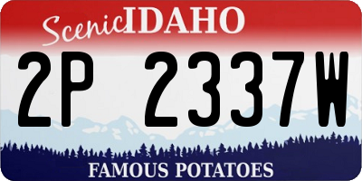 ID license plate 2P2337W