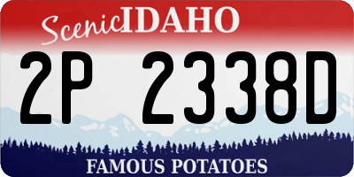 ID license plate 2P2338D