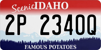 ID license plate 2P2340Q