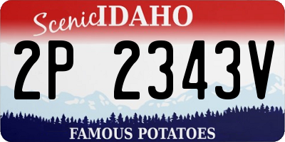 ID license plate 2P2343V