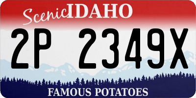 ID license plate 2P2349X