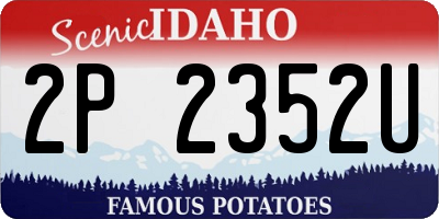 ID license plate 2P2352U