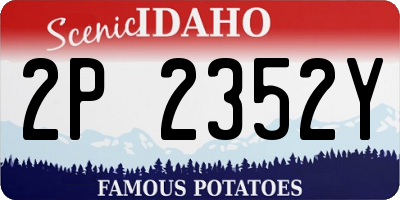ID license plate 2P2352Y