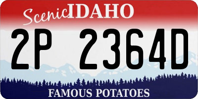 ID license plate 2P2364D