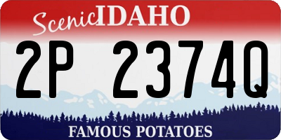 ID license plate 2P2374Q