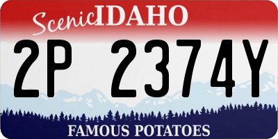 ID license plate 2P2374Y