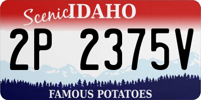 ID license plate 2P2375V
