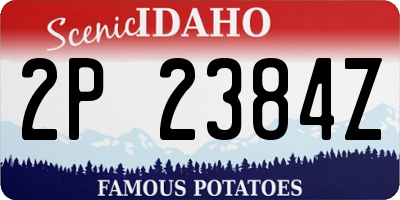ID license plate 2P2384Z