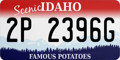 ID license plate 2P2396G
