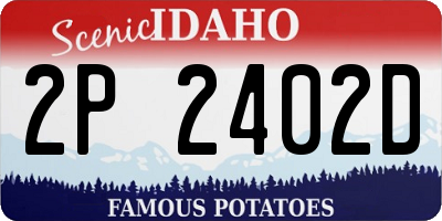 ID license plate 2P2402D
